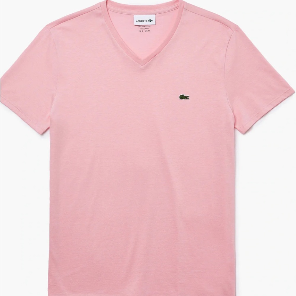 XL Men’s Lacoste V-Neck Pink NWT